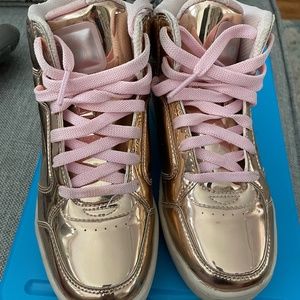 Skechers light up gold shoes